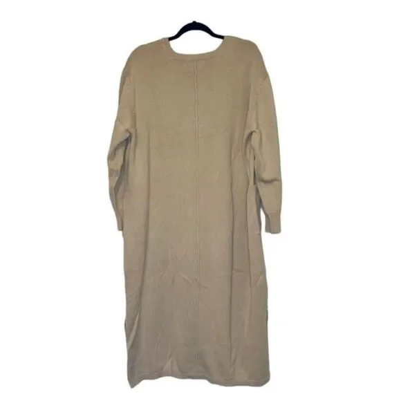 BNWT Cashmere/Cotton 11 Honore Oatmeal Nola Sweater Dress 3X. Retails $288 - Picture 4 of 11